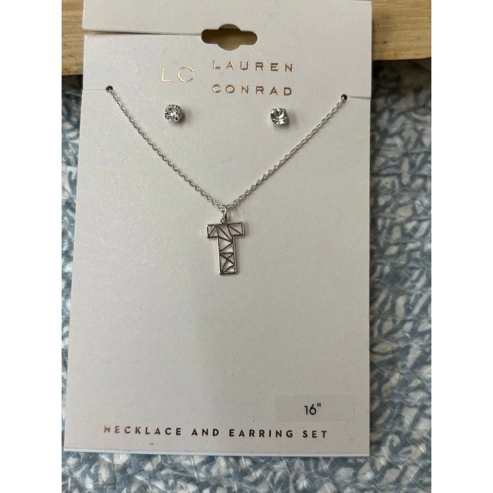 #59. Silver-tone Necklace & Earring Set